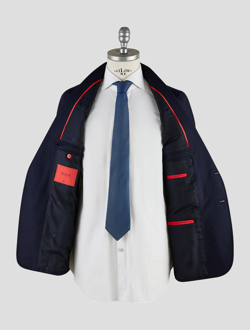 Isaia Dark Blue Wool Blazer Mod. Capri