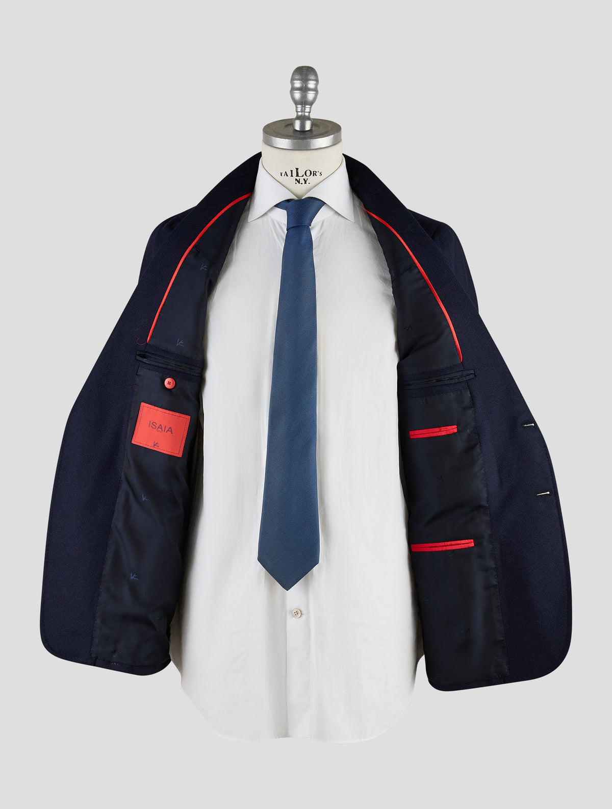 Isaia Dark Blue Wool Blazer Mod. Capri