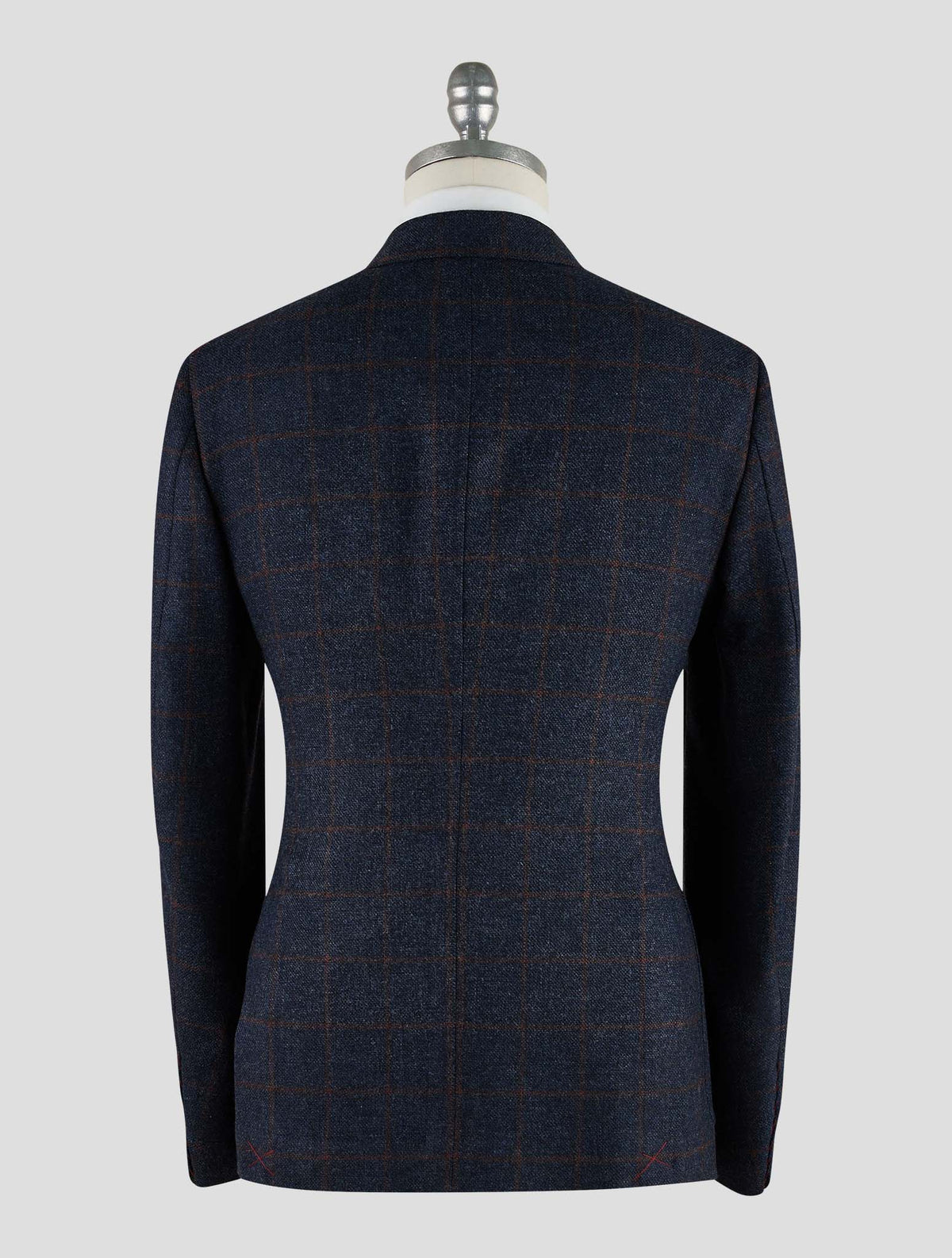 Isaia Blue Brown Wool Blazer