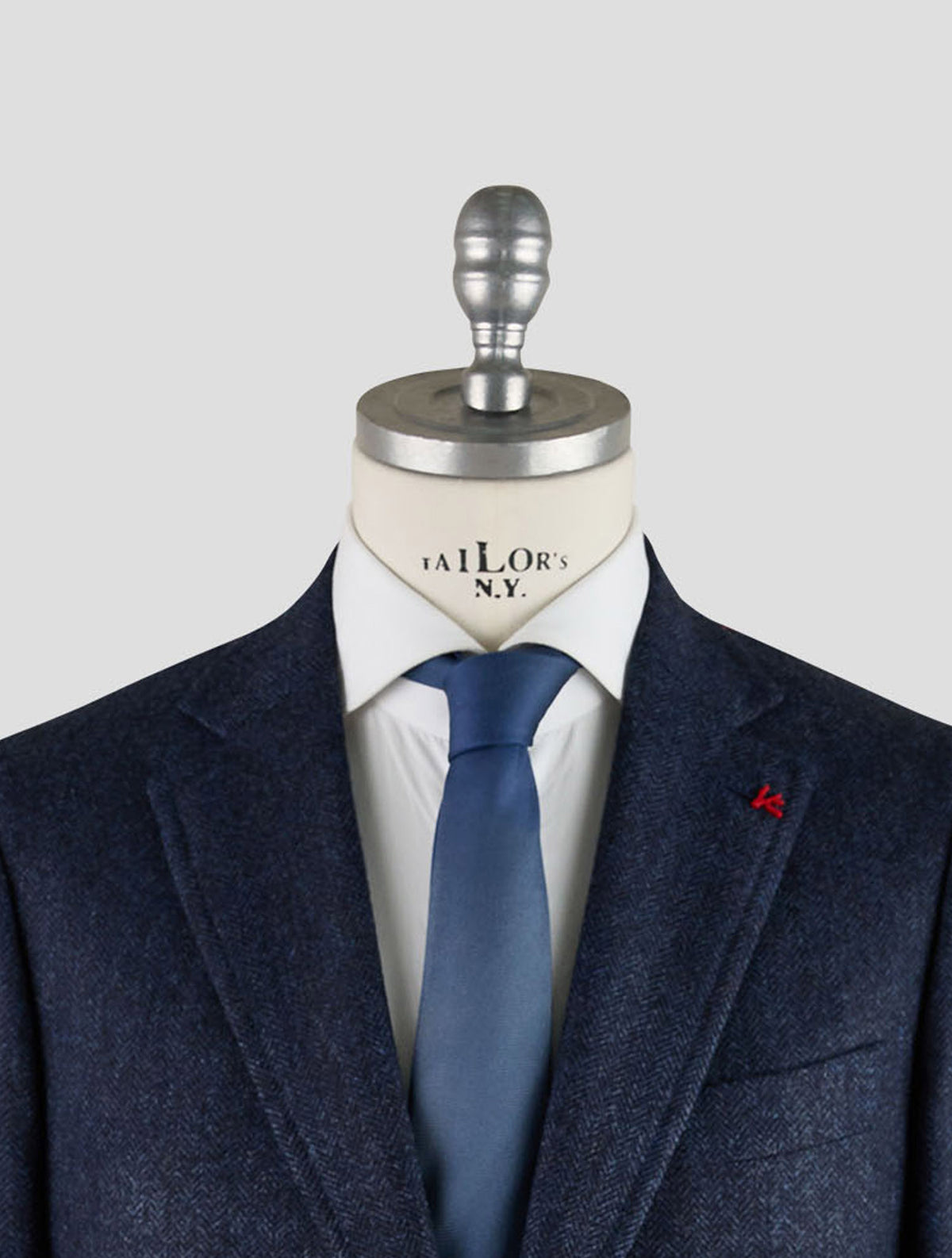 Isaia Blue Black Wool Cashmere Blazer Mod. Capri