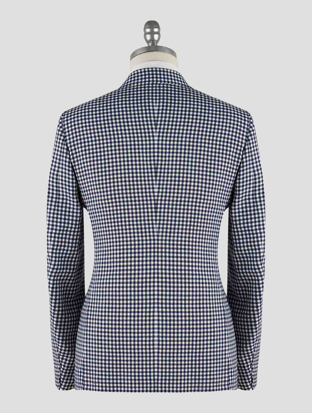 Isaia Blue White Wool Linen Blazer Mod. Capri