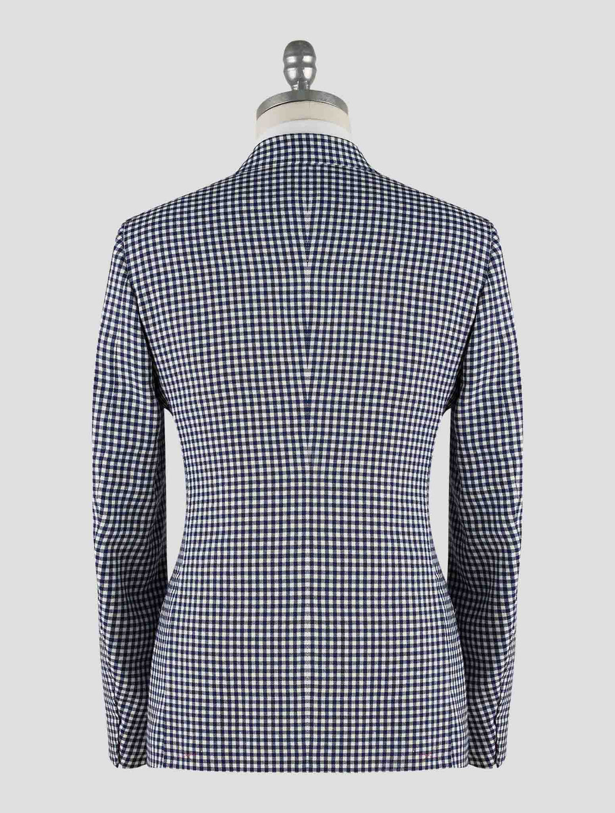 Isaia Blue White Wool Linen Blazer Mod. Capri