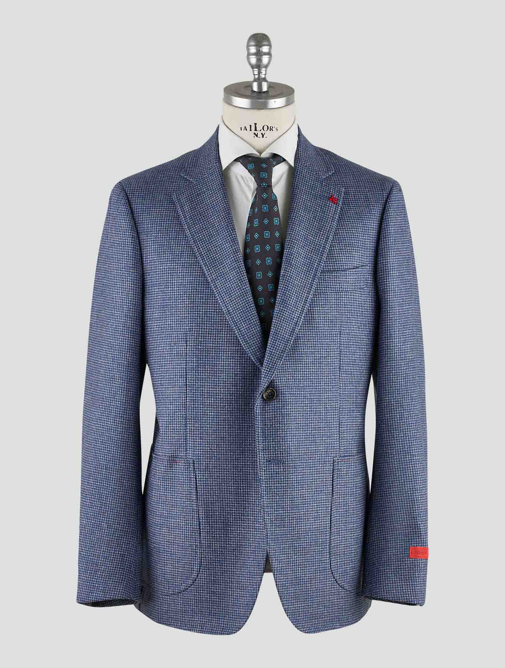 Isaia Blue Gray Wool Blazer Mod. Capri