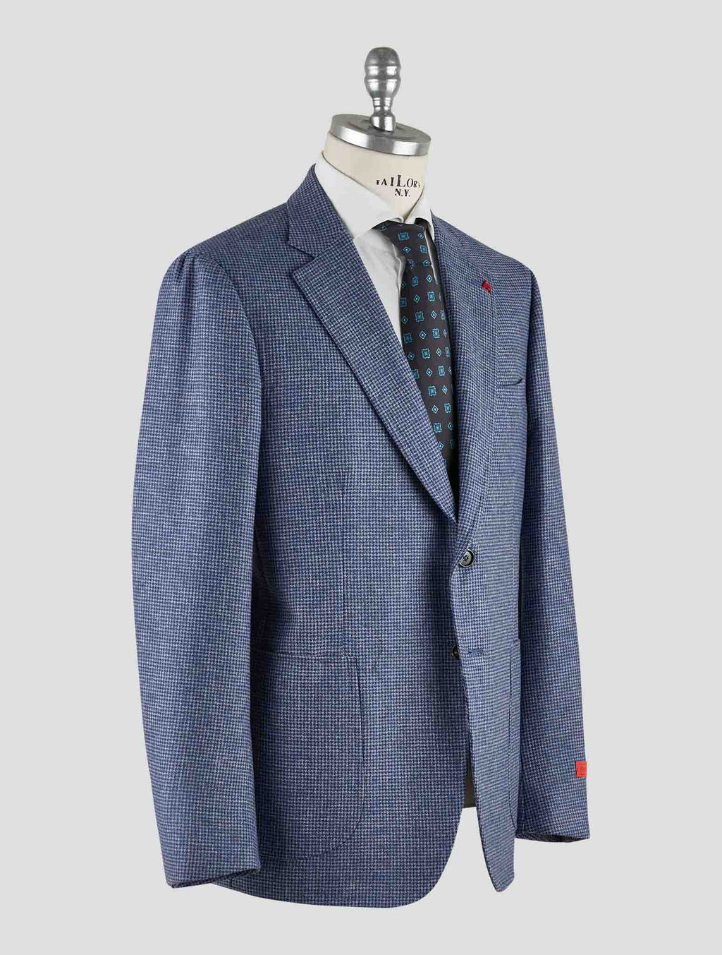 Isaia Blue Gray Wool Blazer Mod. Capri