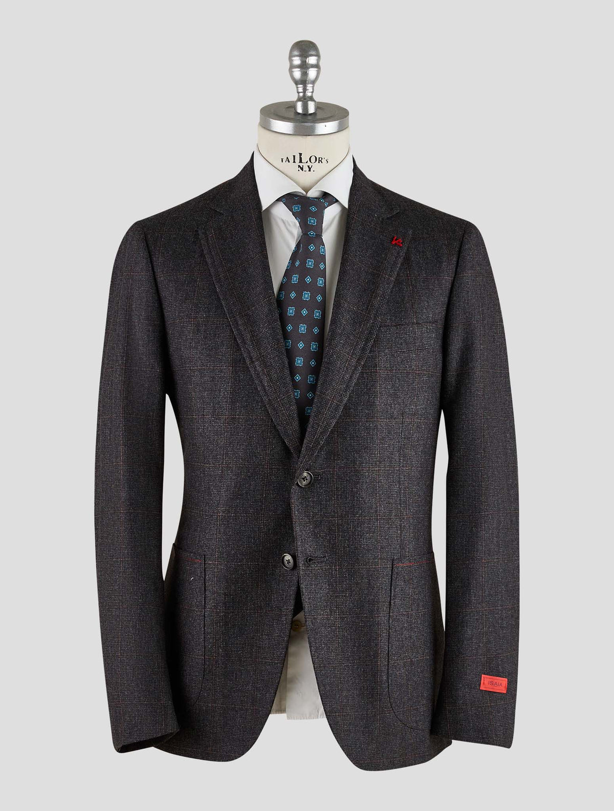 Isaia Dark Gray Wool Suit Mod.Capri
