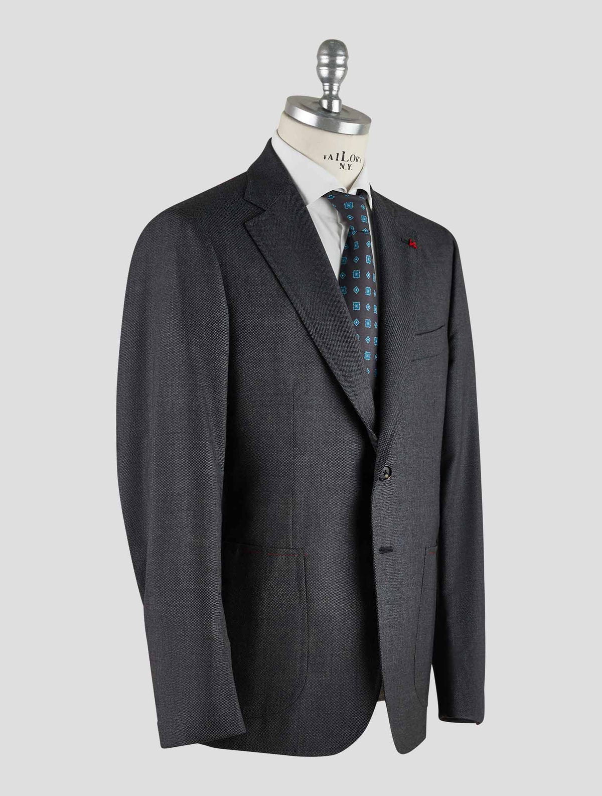 Isaia Dark Gray Wool Suit Mod. Capri