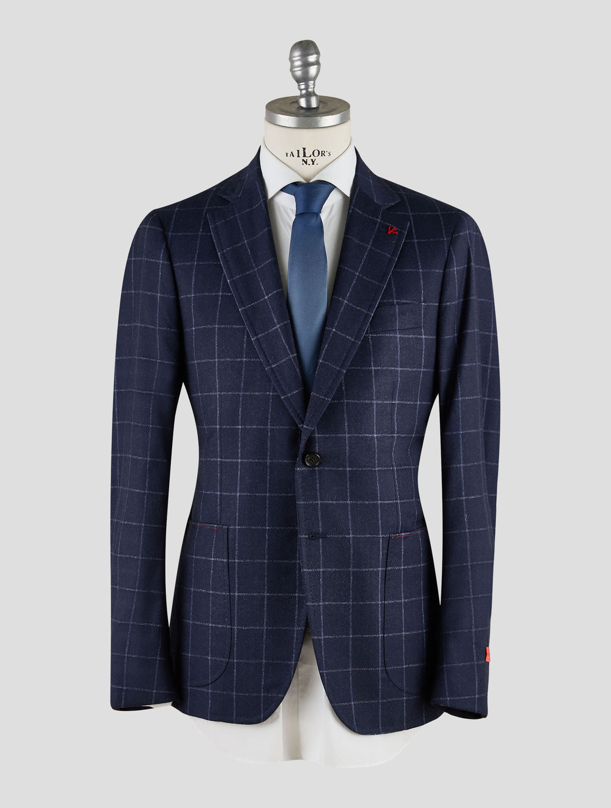 Isaia Dark Blue Wool Suit Mod. Capri
