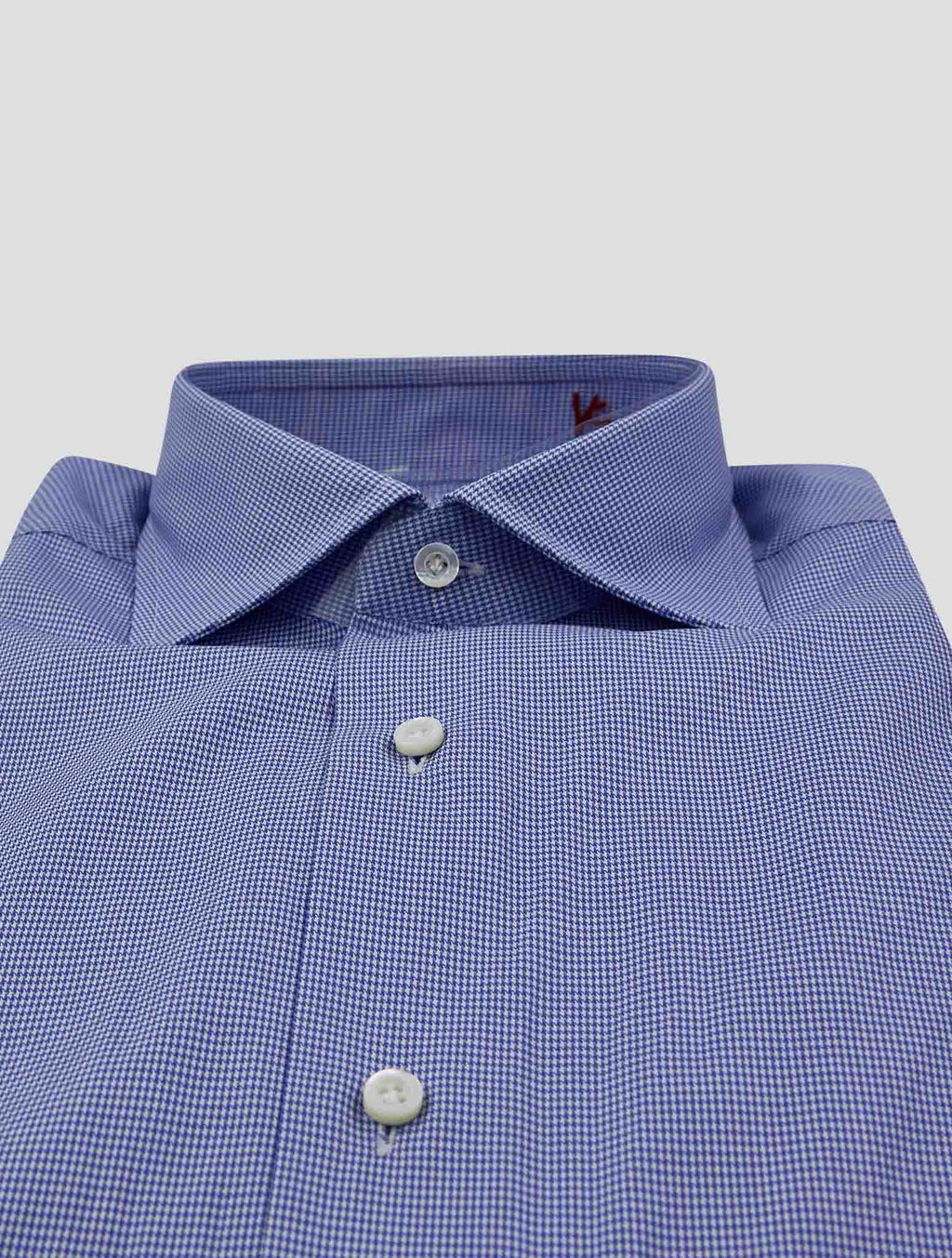 Isaia Blue White Cotton Shirt