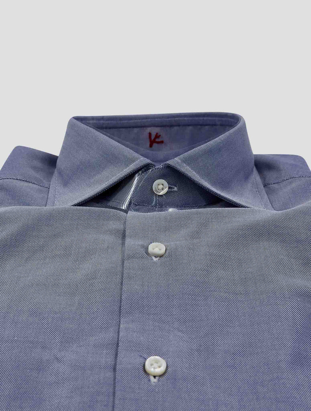 Isaia Blue White Cotton Shirt