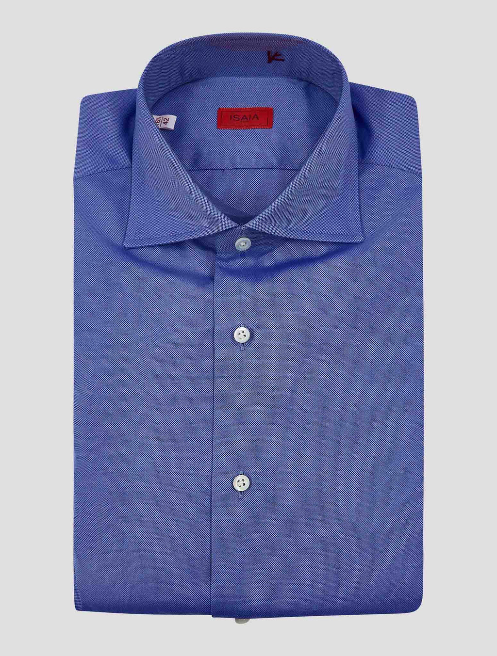 Isaia Blue Cotton Shirt