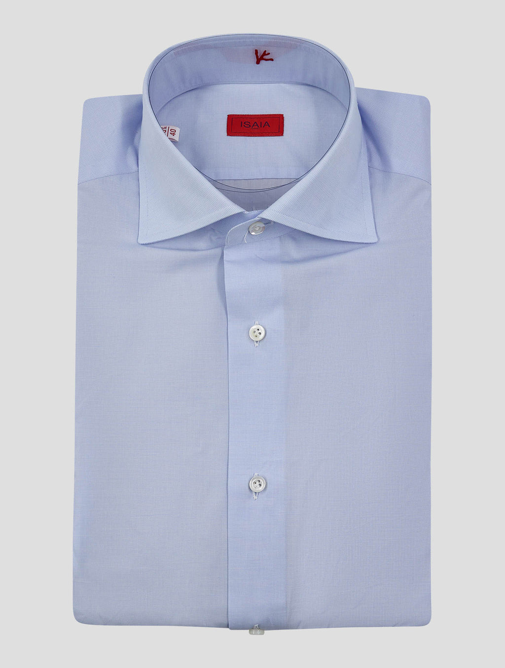 Isaia Light Blue Cotton Shirt