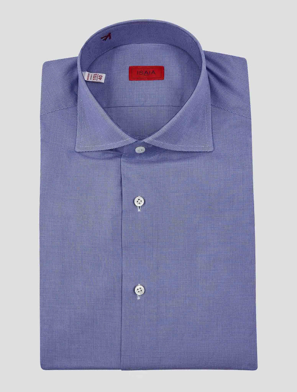 Isaia Blue Cotton Shirt