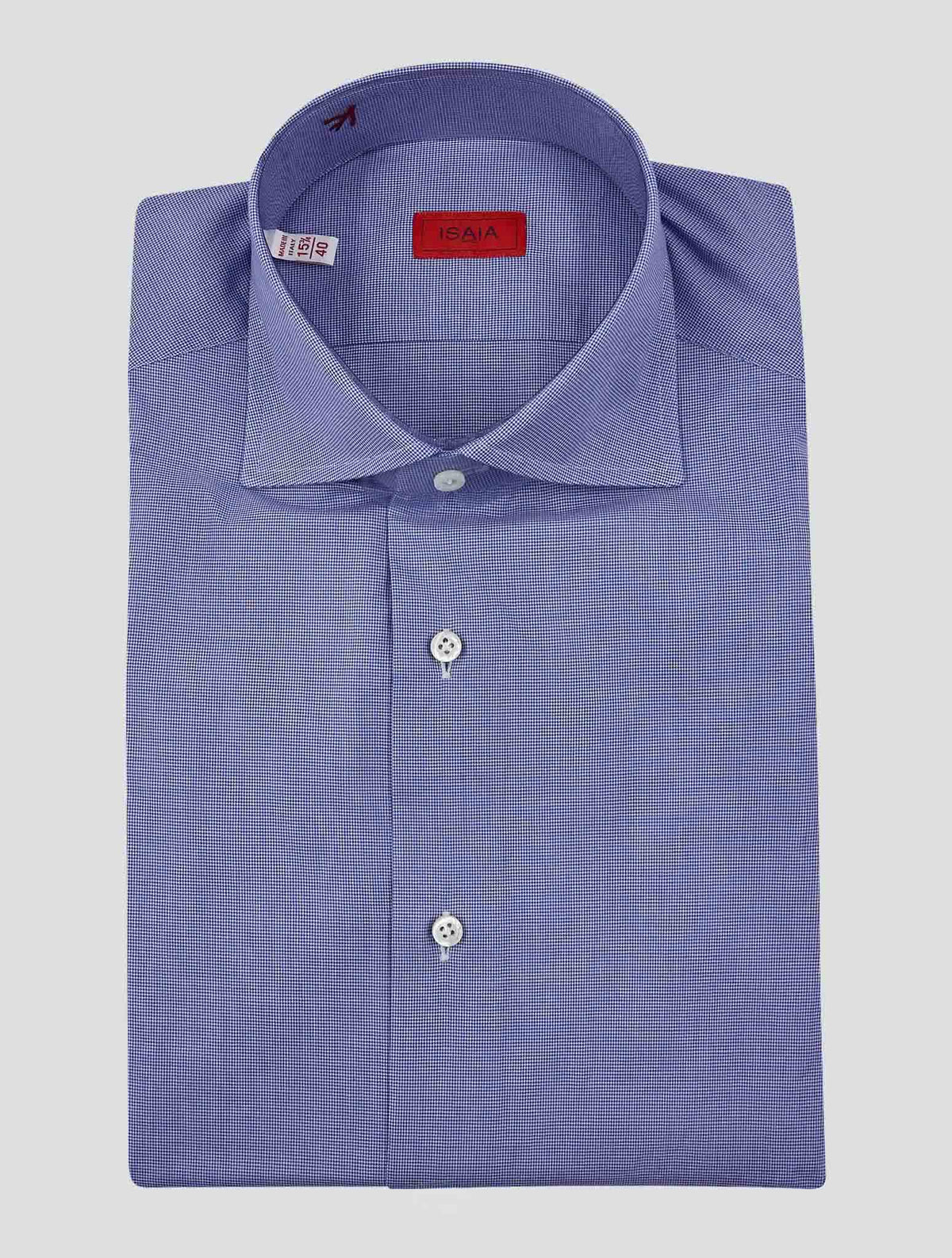 Isaia Blue Cotton Shirt