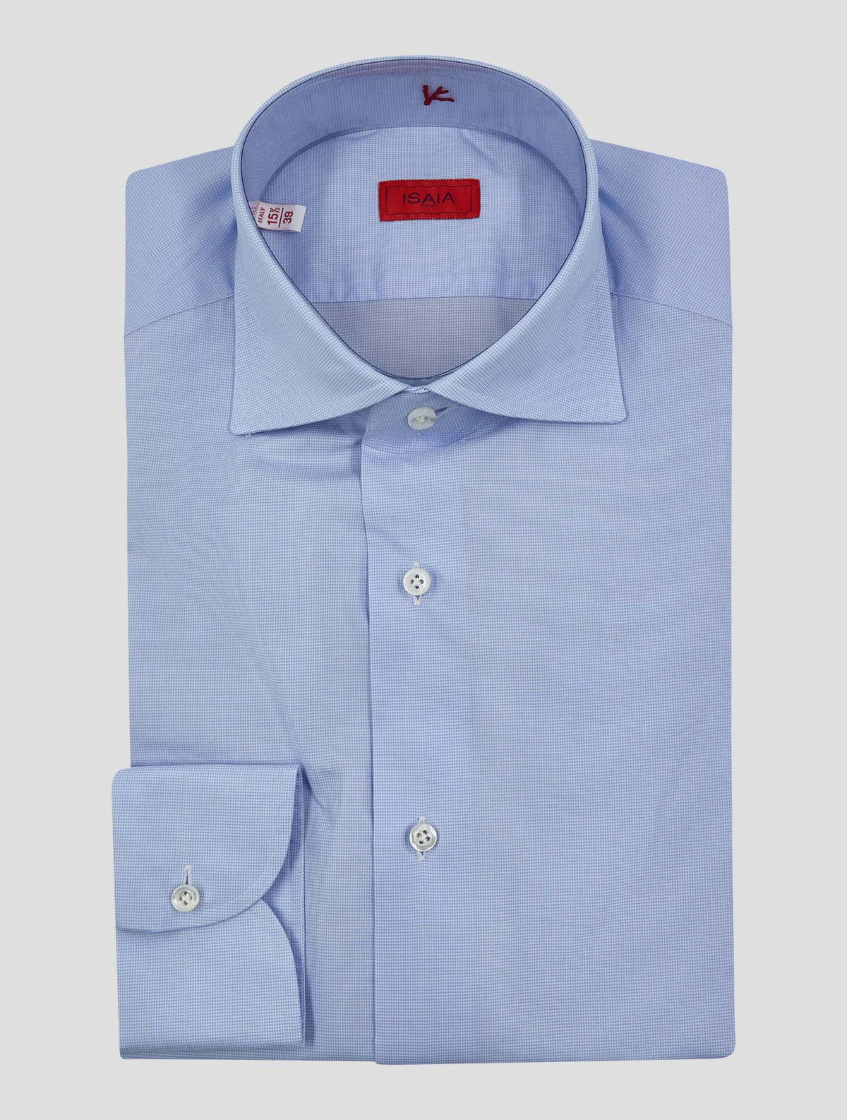 Isaia Light Blue Cotton Shirt
