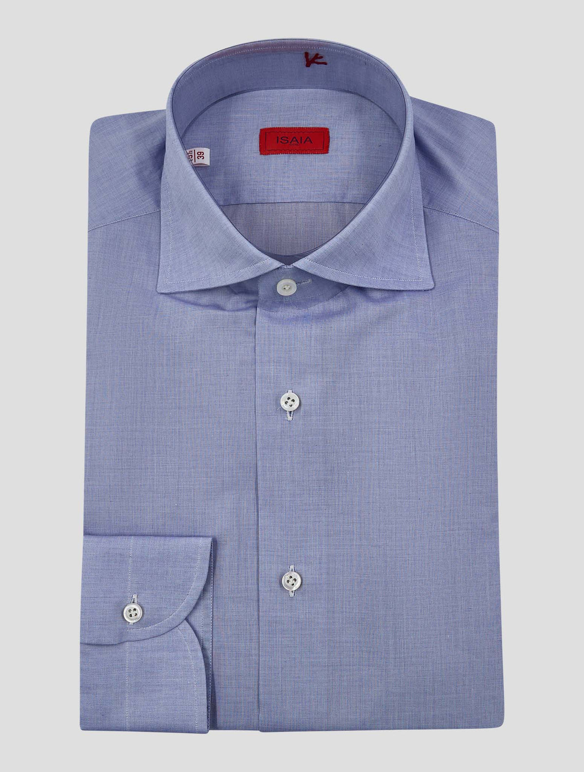 Isaia Blue Cotton Shirt