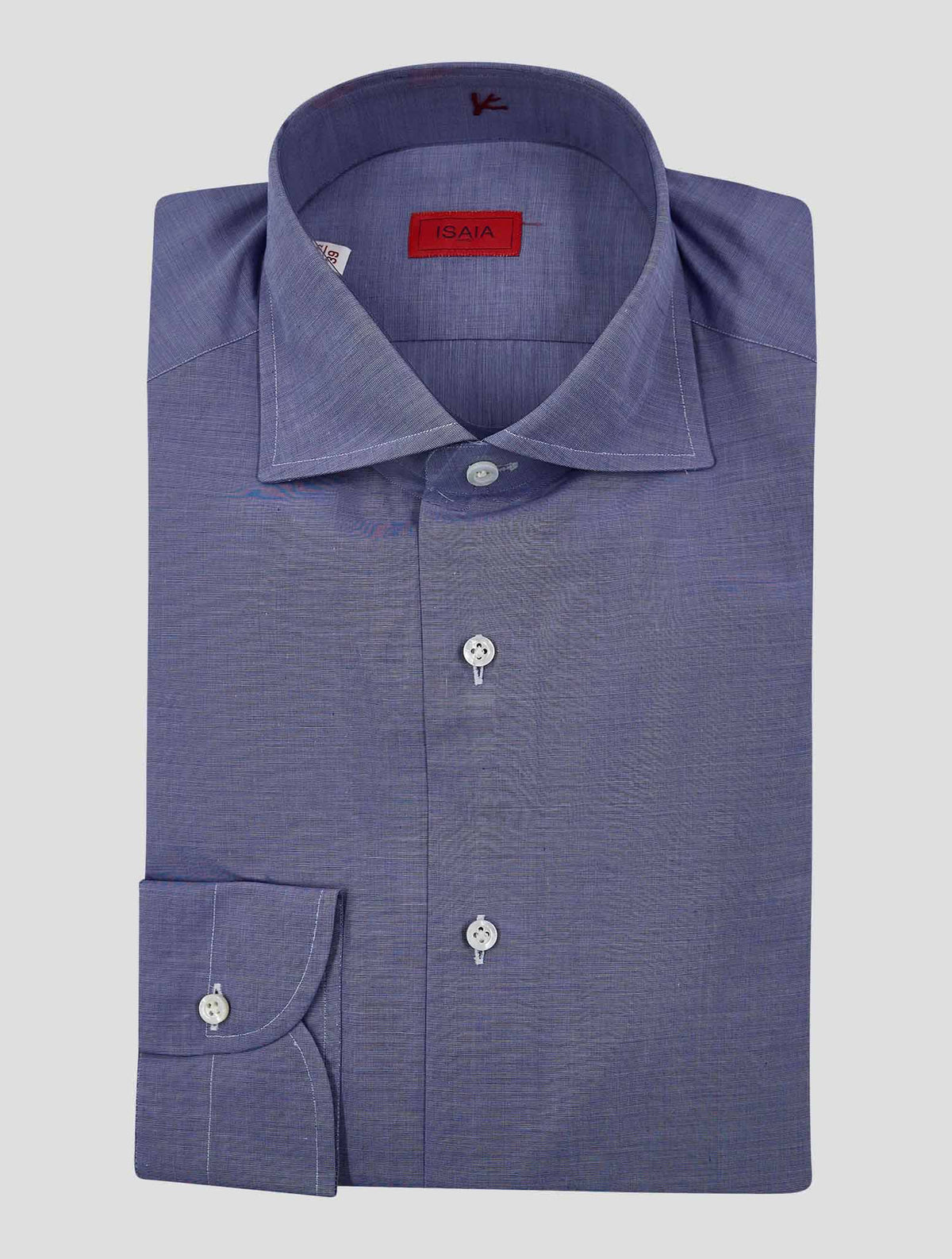 Isaia Blue Cotton Shirt