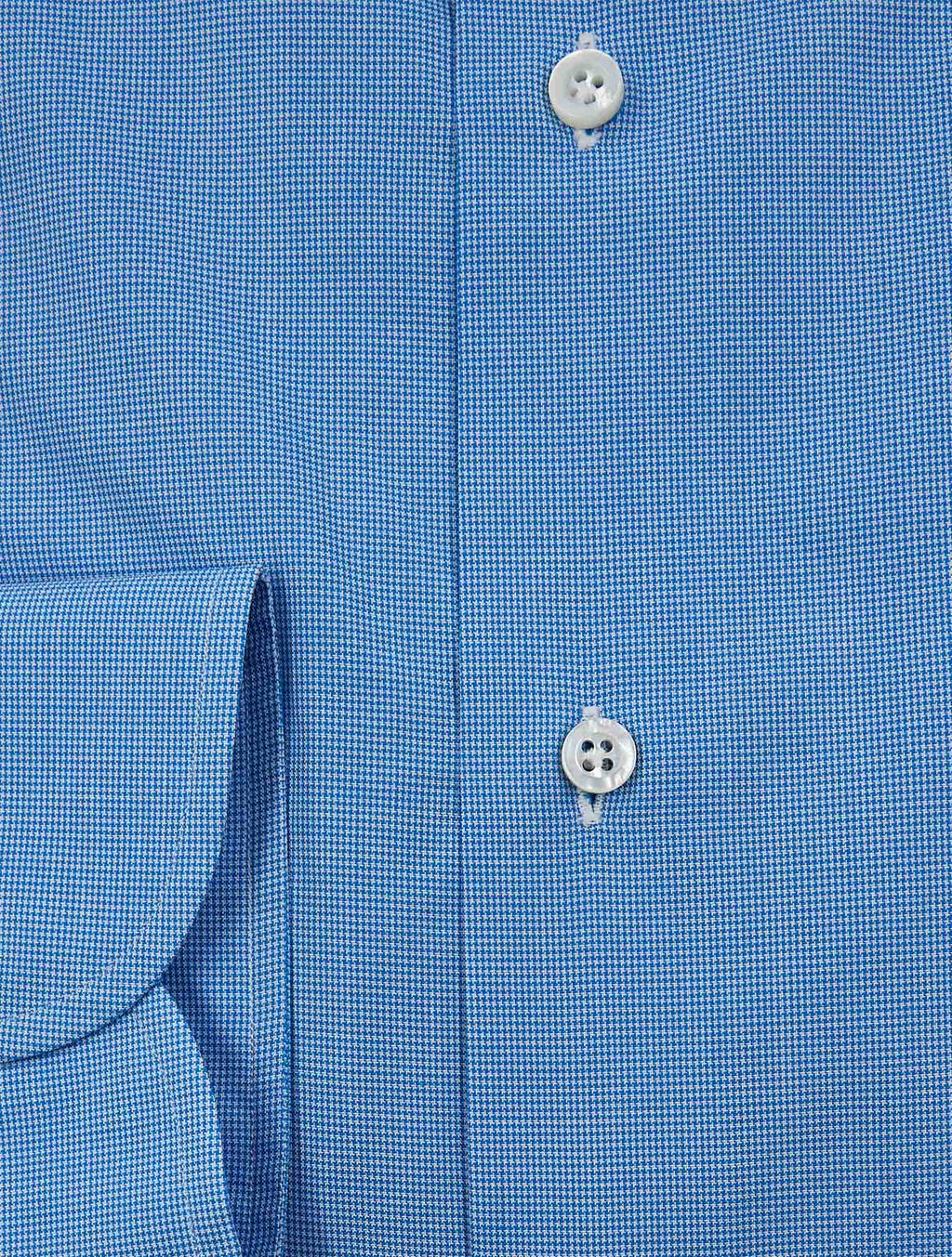 Isaia Light Blue White Cotton Shirt