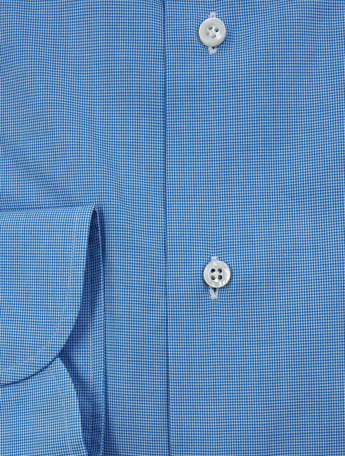 Isaia Light Blue White Cotton Shirt