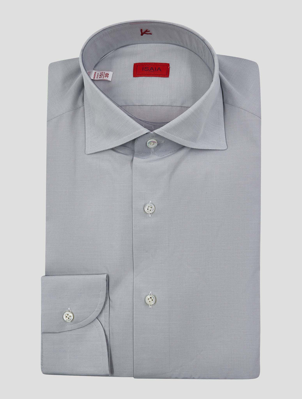 Isaia Gray Cotton Shirt