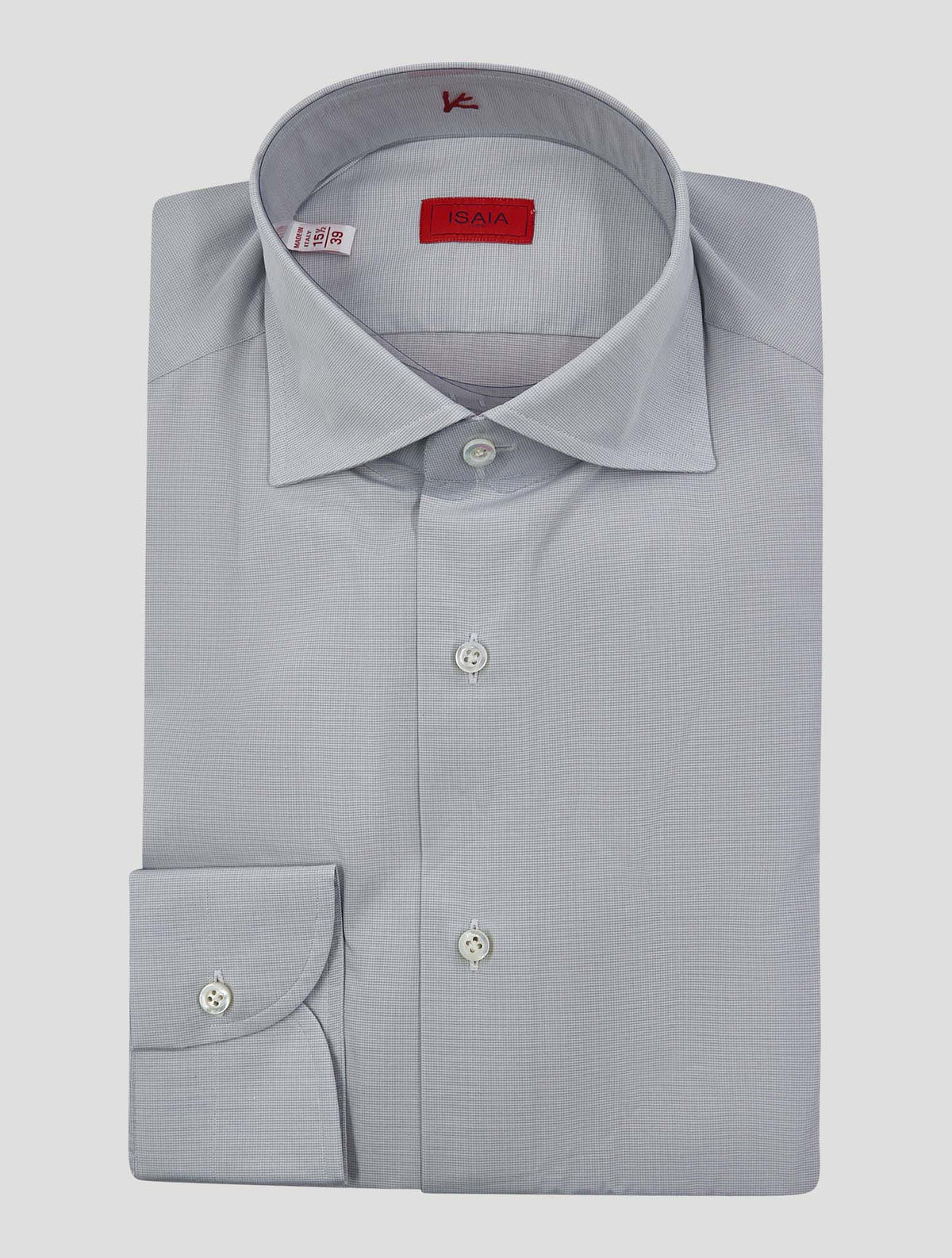 Isaia Gray Cotton Shirt