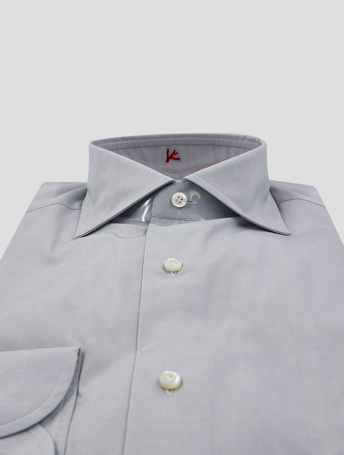Isaia Gray Cotton Shirt