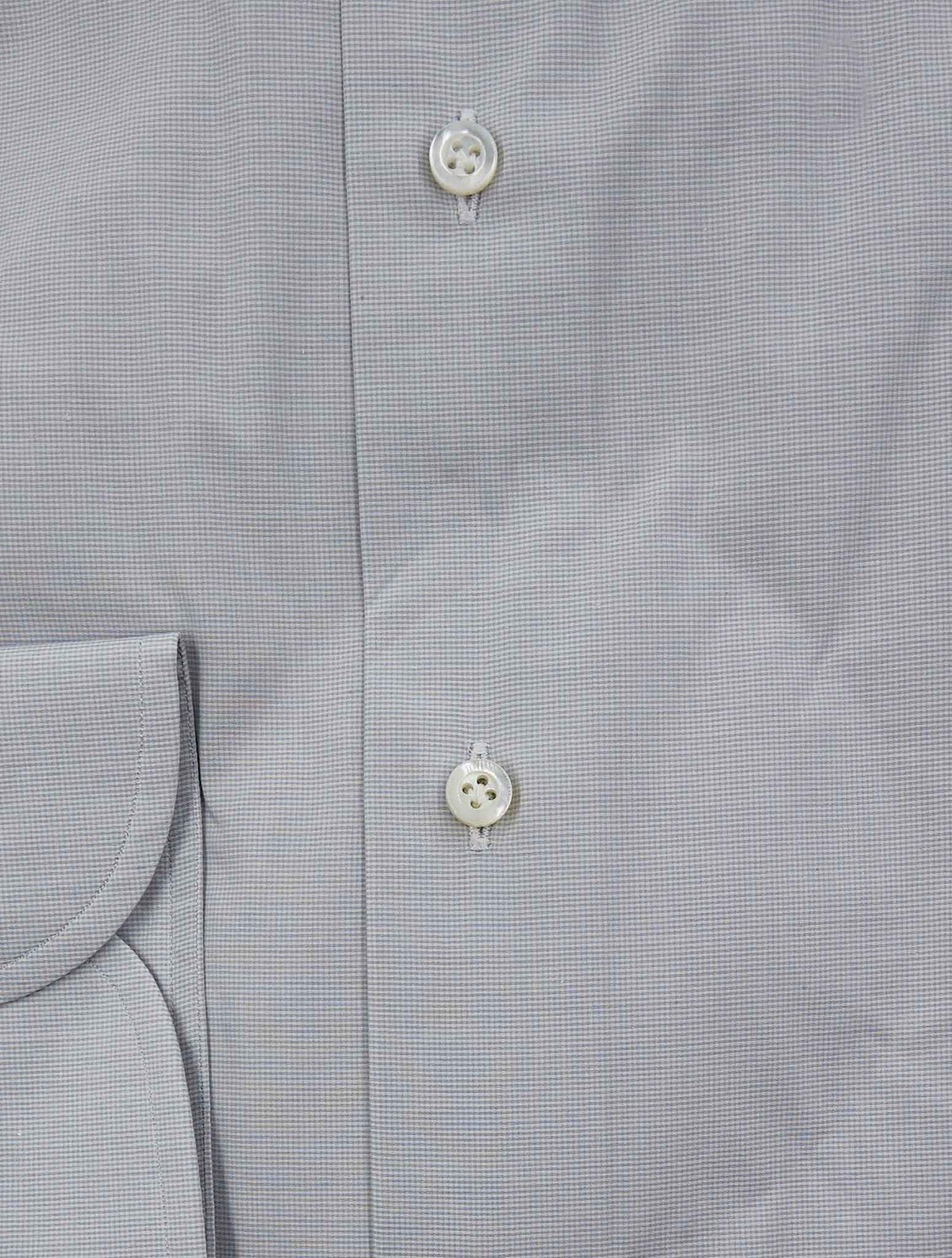 Isaia Gray Cotton Shirt