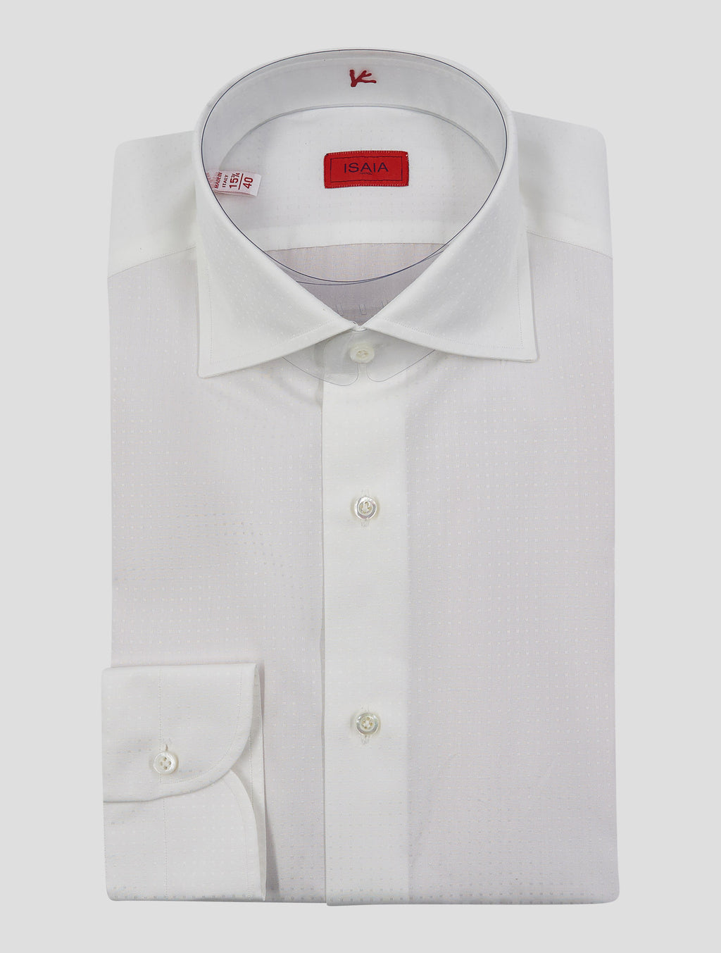 Isaia White Cotton Shirt