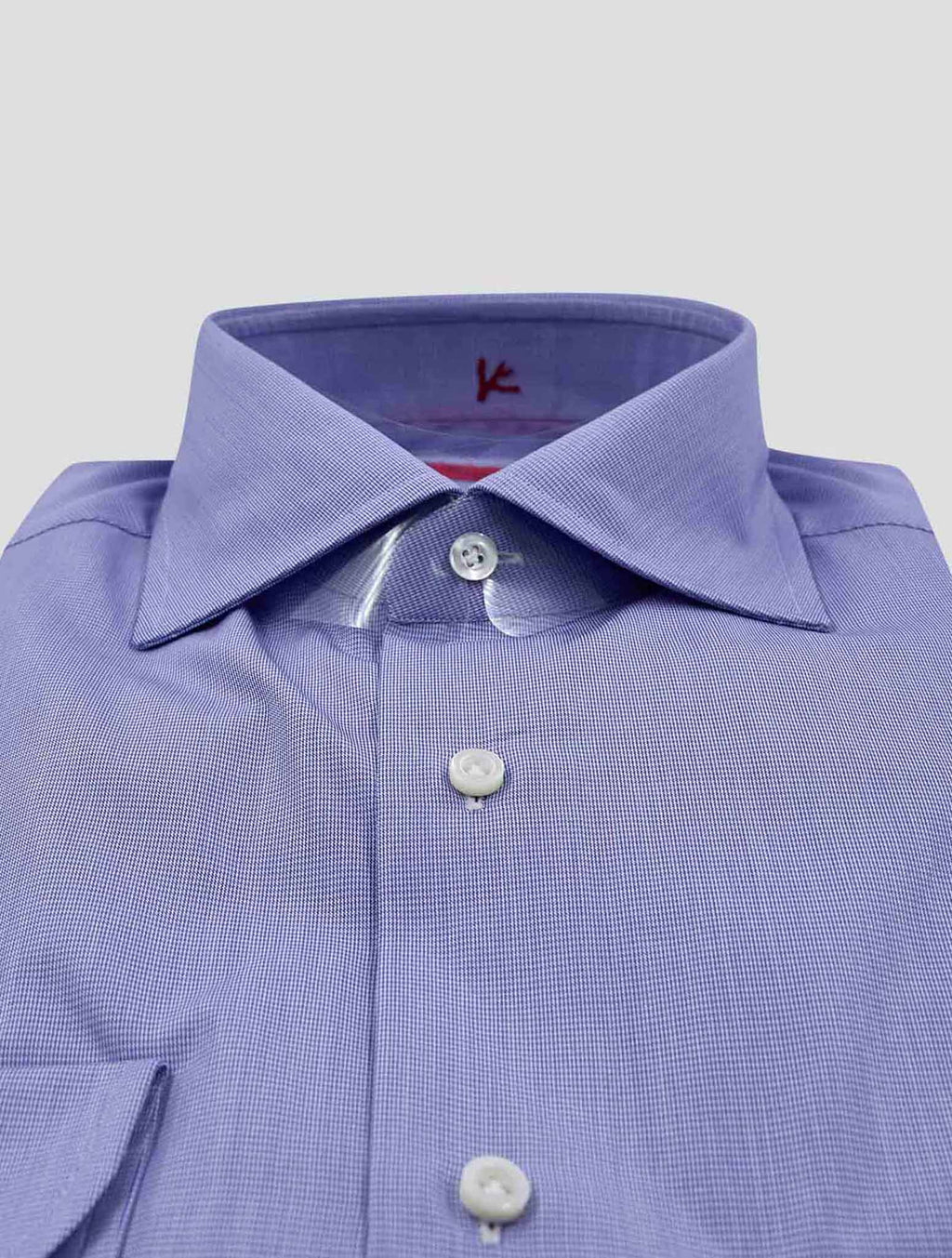Isaia Light Blue White Cotton Shirt