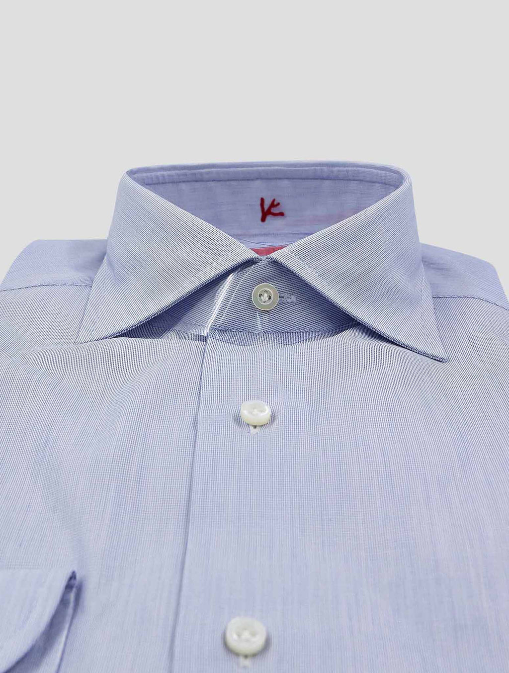 Isaia Blue White Cotton Shirt