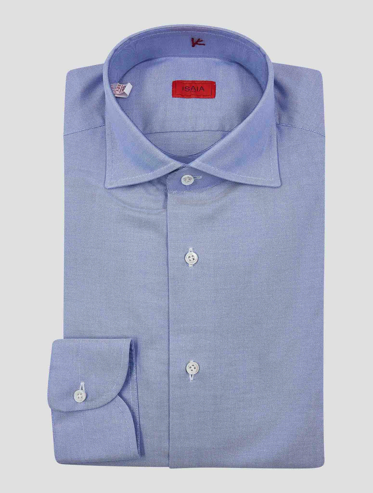 Isaia Light Blue Cotton Shirt