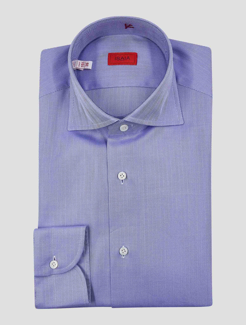 Isaia Blue Cotton Shirt