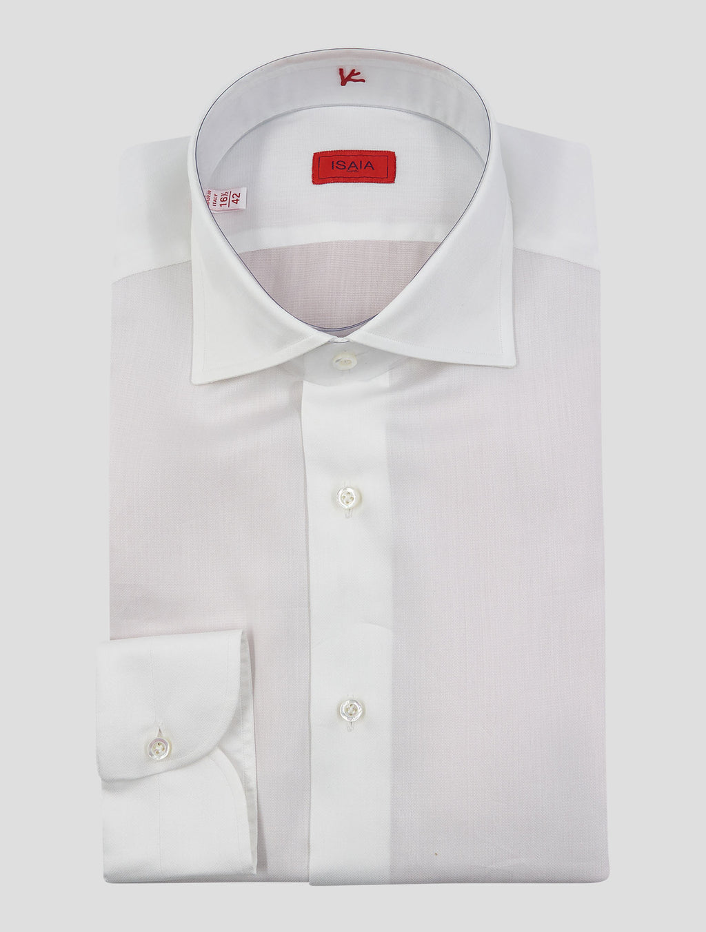 Isaia White Cotton Shirt