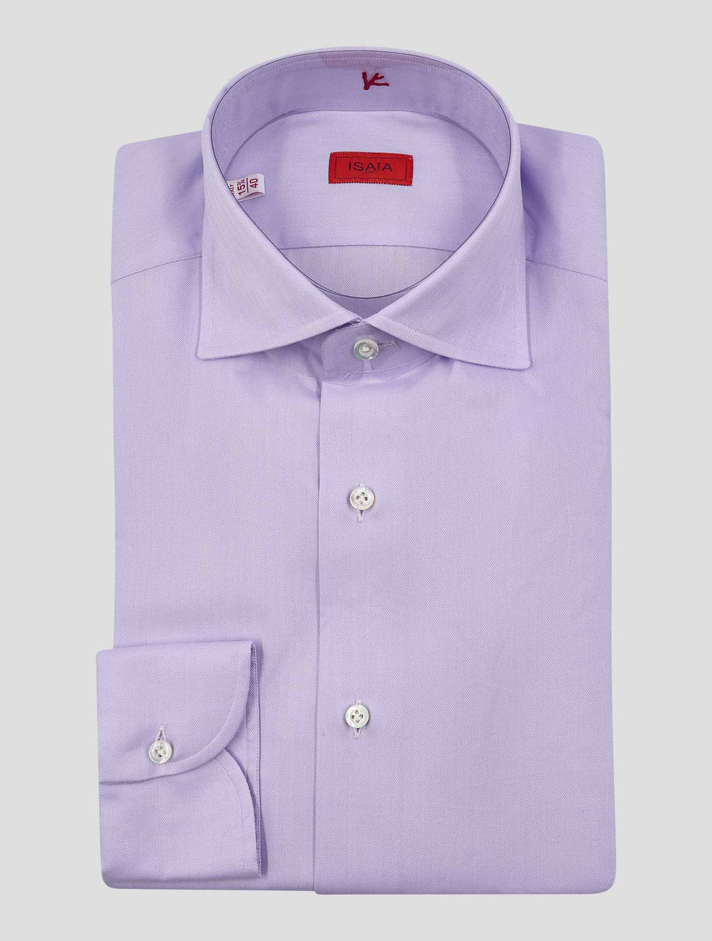 Isaia Violet Cotton Shirt