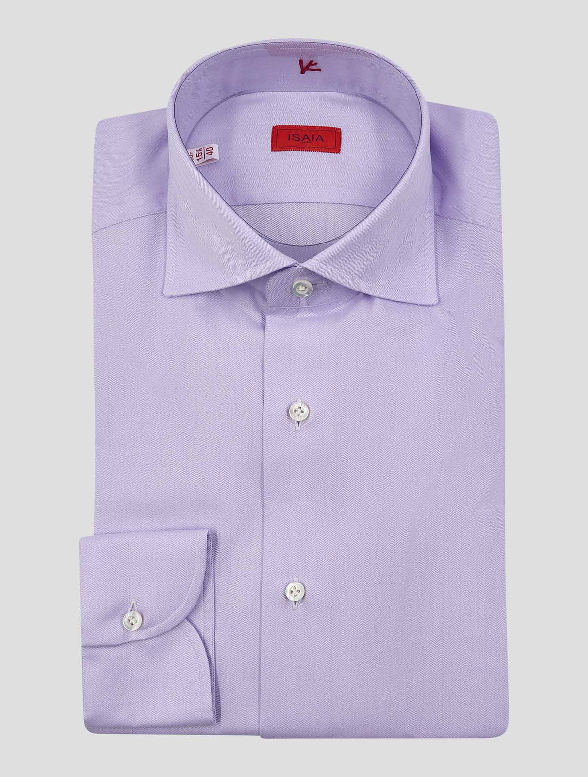 Isaia Violet Cotton Shirt