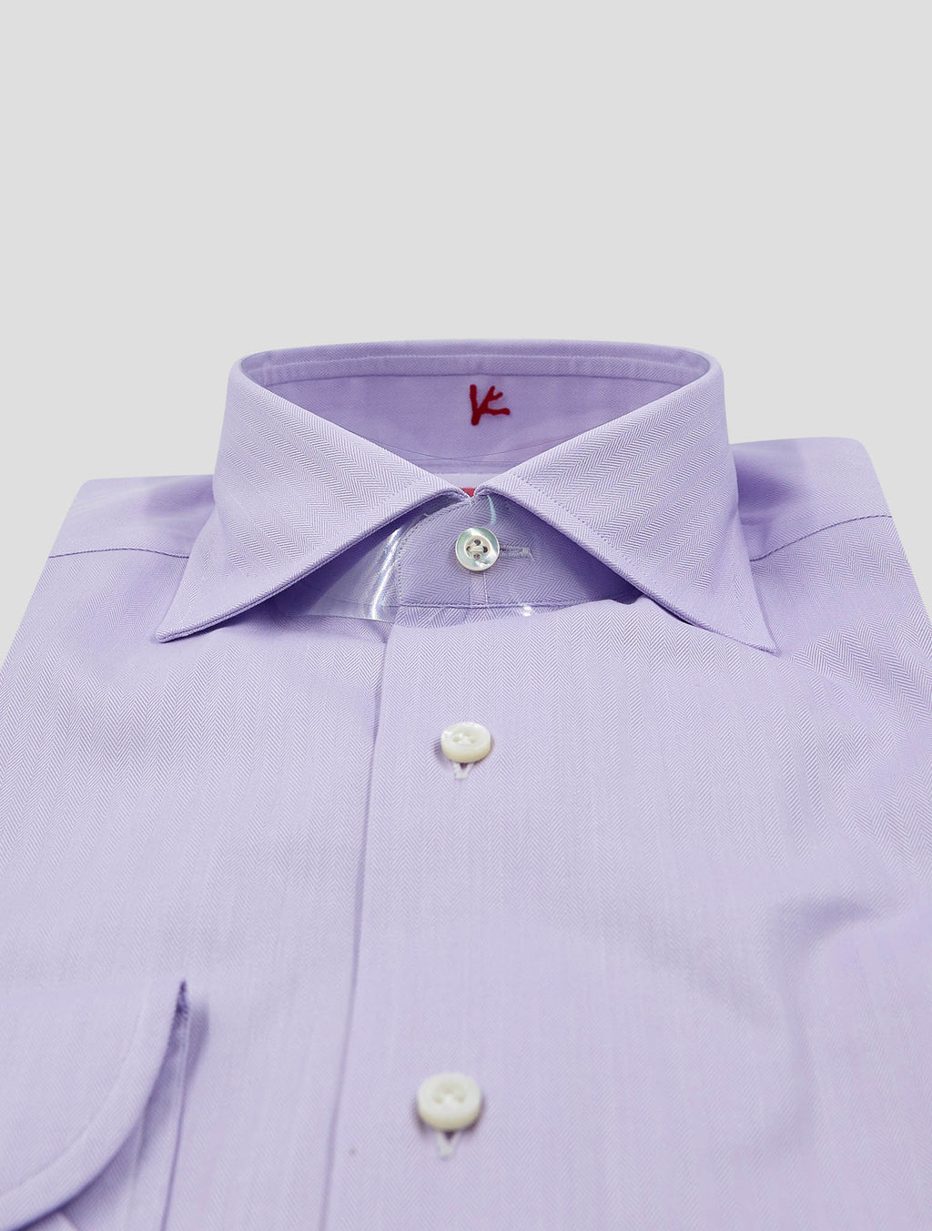 Isaia Violet Cotton Shirt