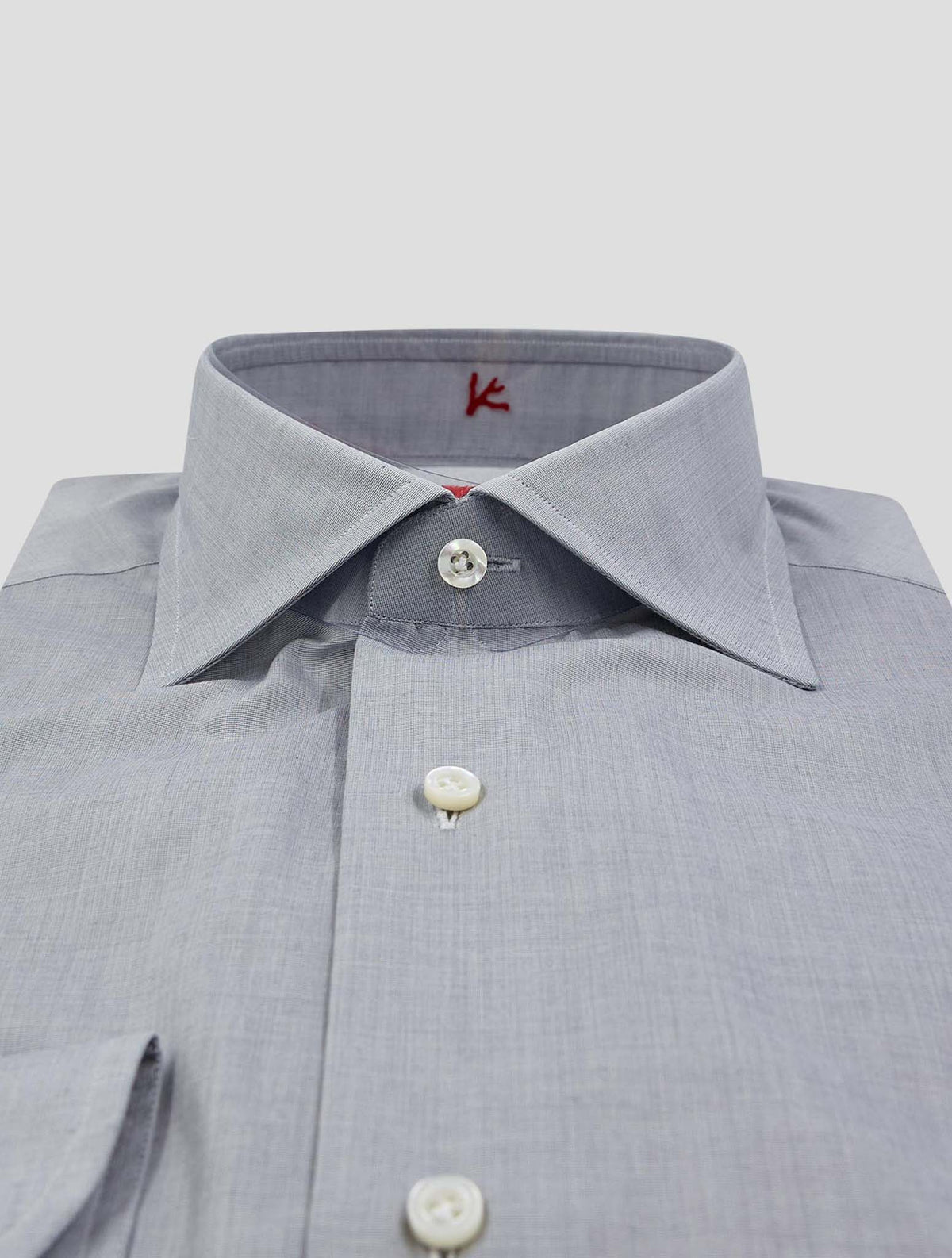 Isaia Gray Cotton Shirt