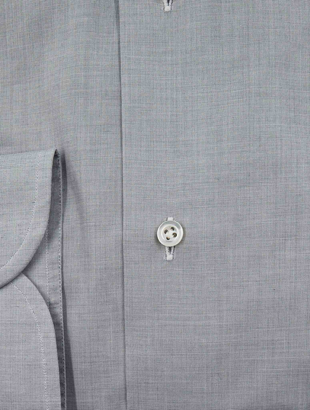 Isaia Gray Cotton Shirt