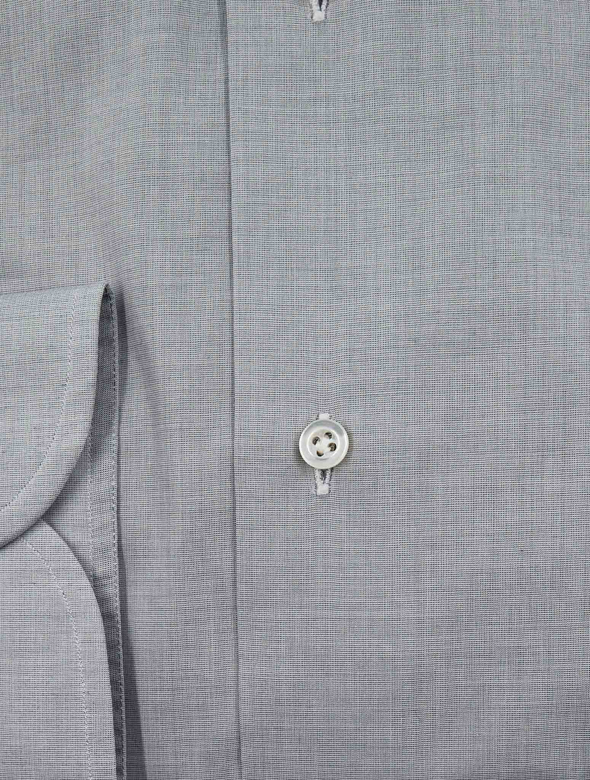 Isaia Gray Cotton Shirt