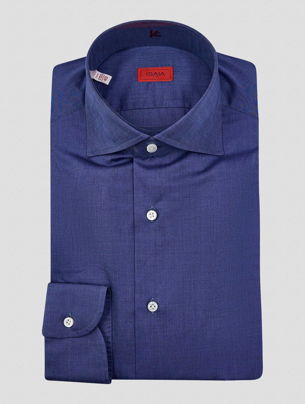 Isaia Blue Cotton Shirt