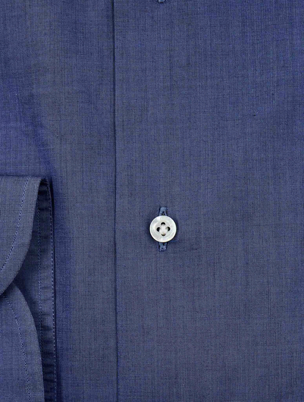 Isaia Blue Cotton Shirt