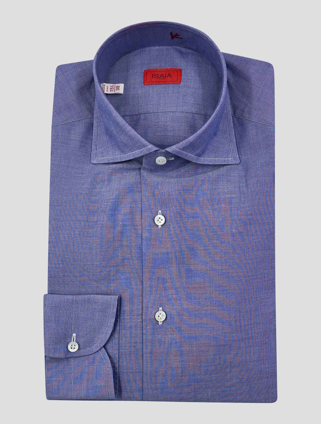 Isaia Blue Cotton Shirt