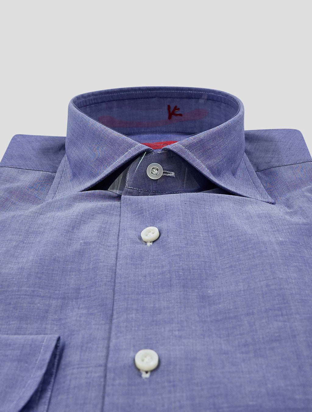 Isaia Blue Cotton Shirt