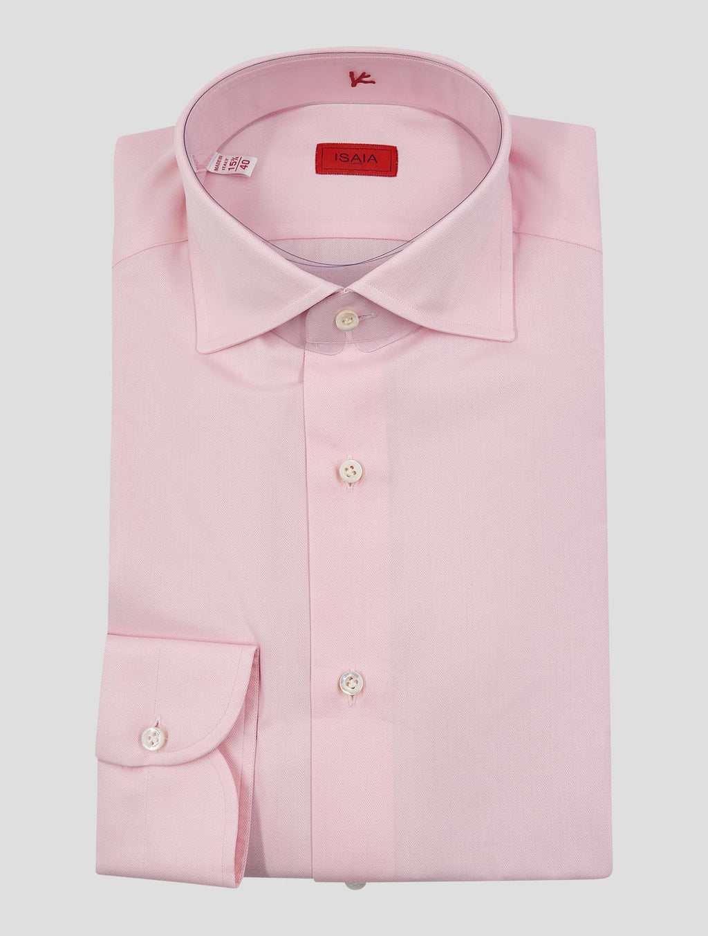Isaia Pink Cotton Shirt