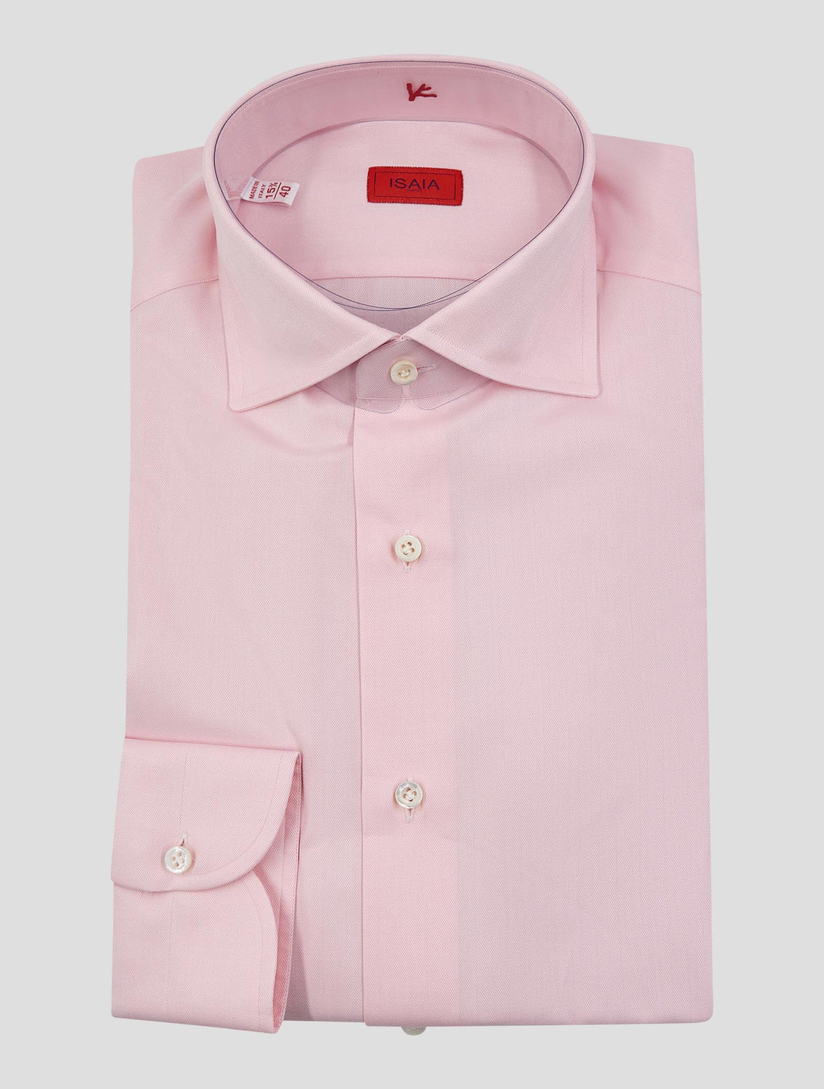 Isaia Pink Cotton Shirt