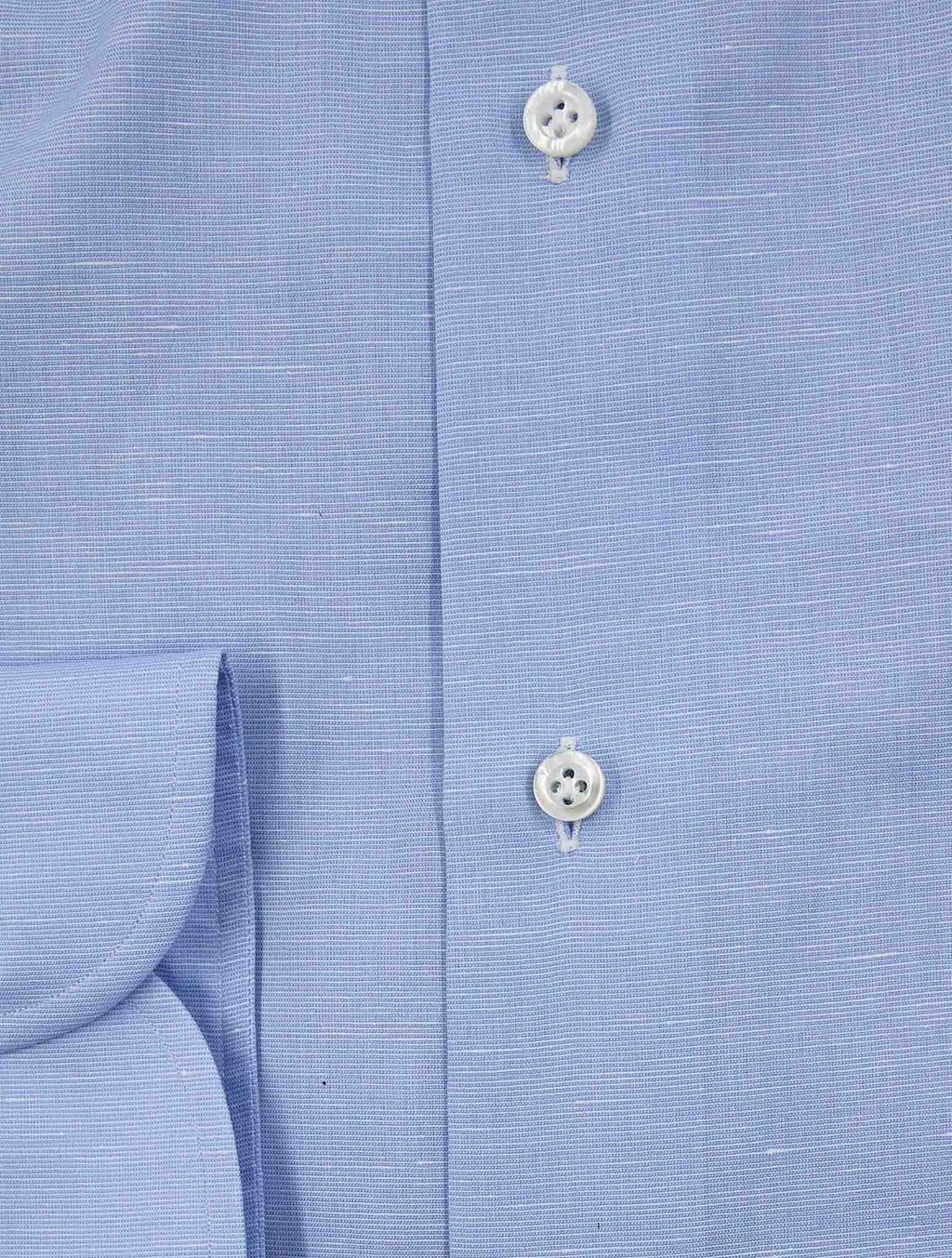 Isaia Light Blue Cotton Linen Shirt