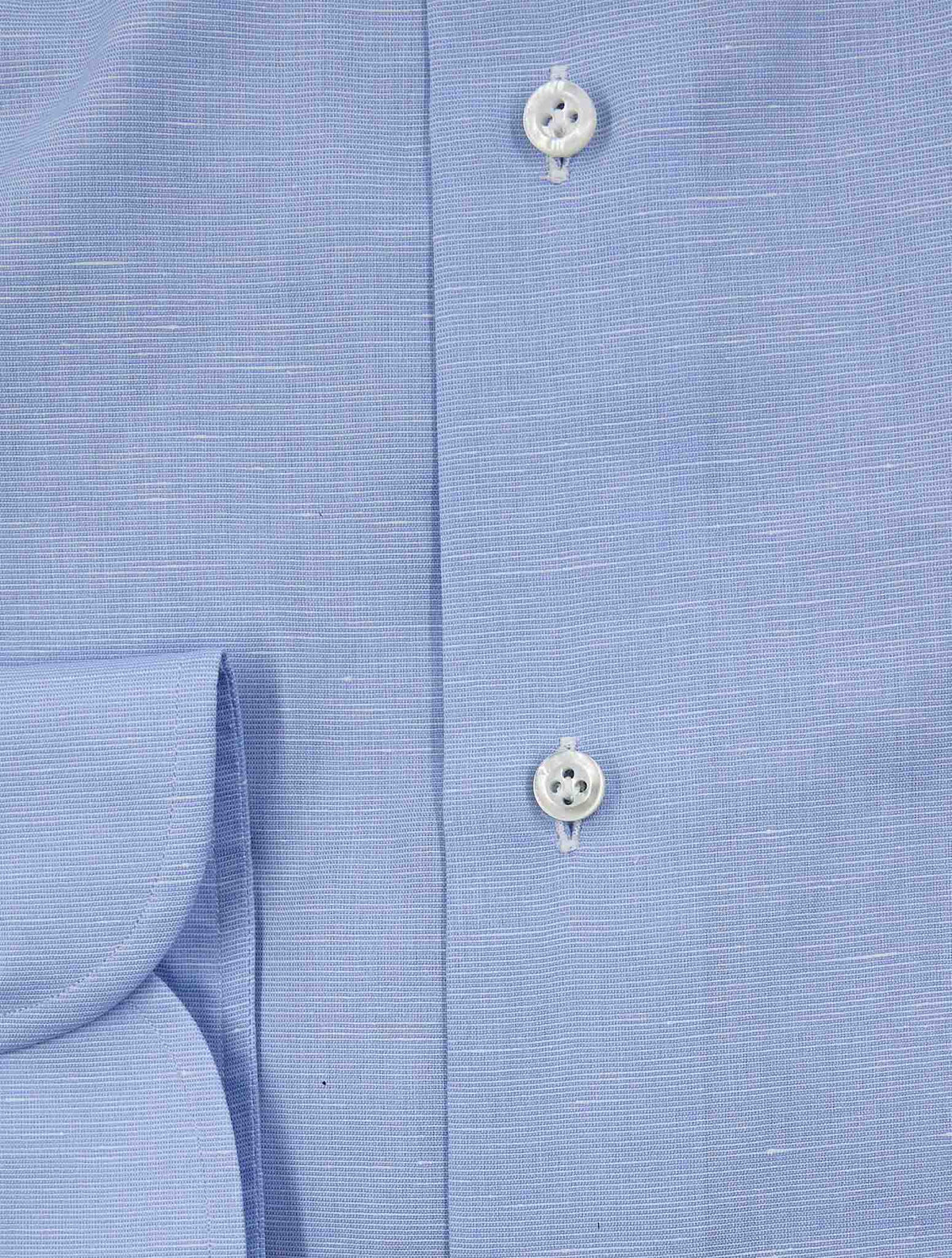 Isaia Light Blue Cotton Linen Shirt