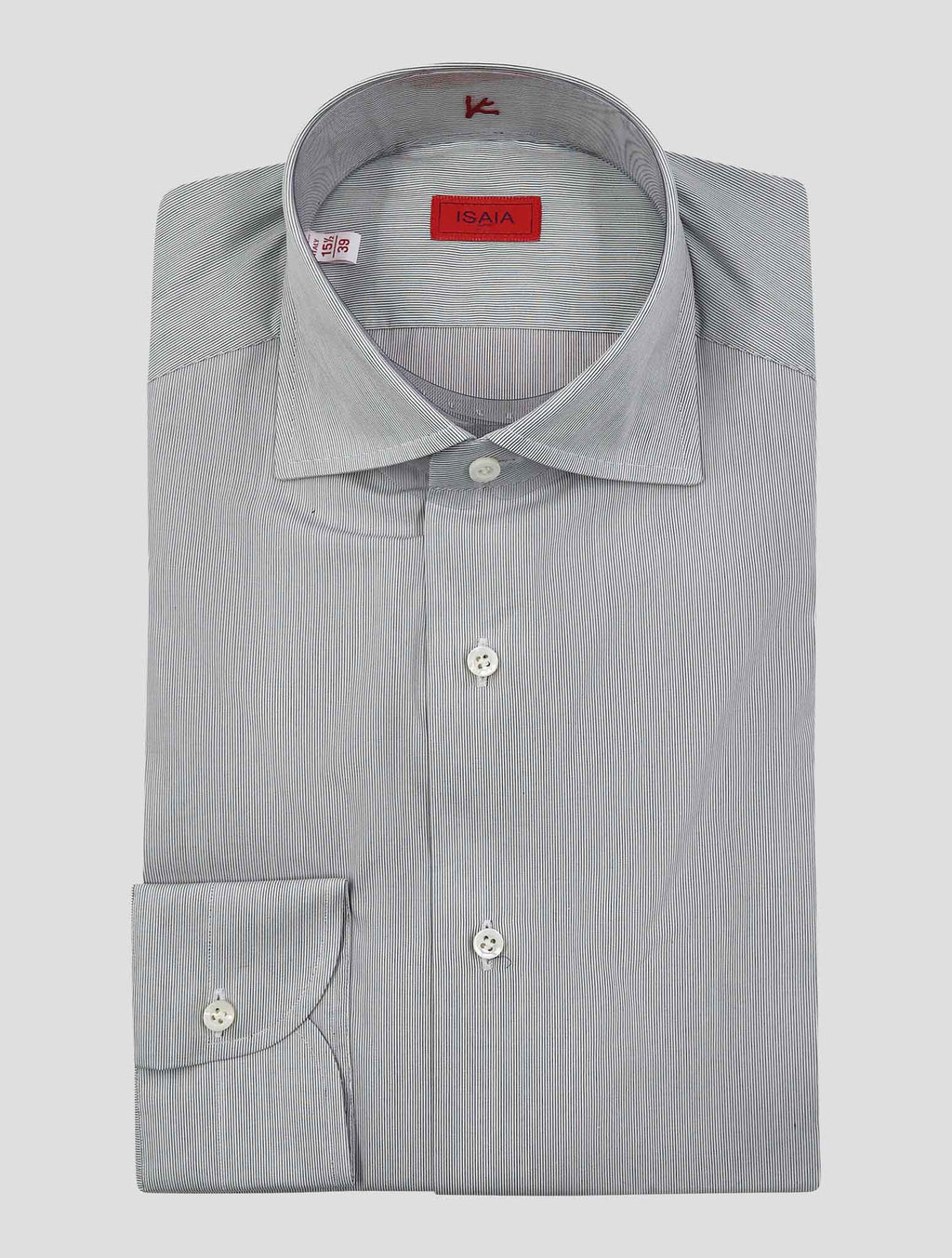 Isaia Gray Cotton Shirt