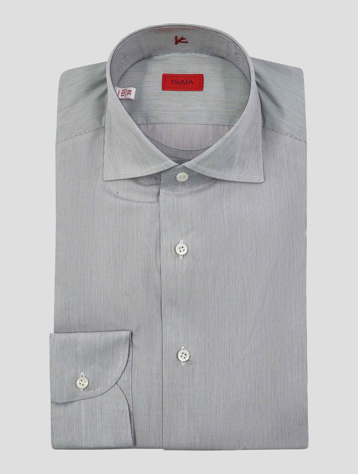 Isaia Gray Cotton Shirt