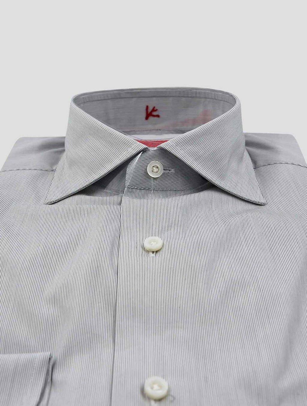 Isaia Gray Cotton Shirt