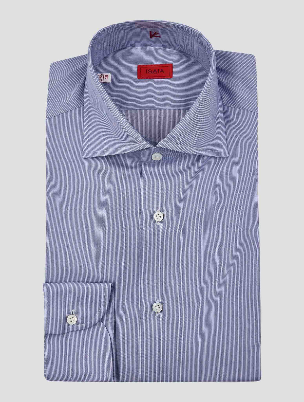 Isaia Blue Cotton Shirt